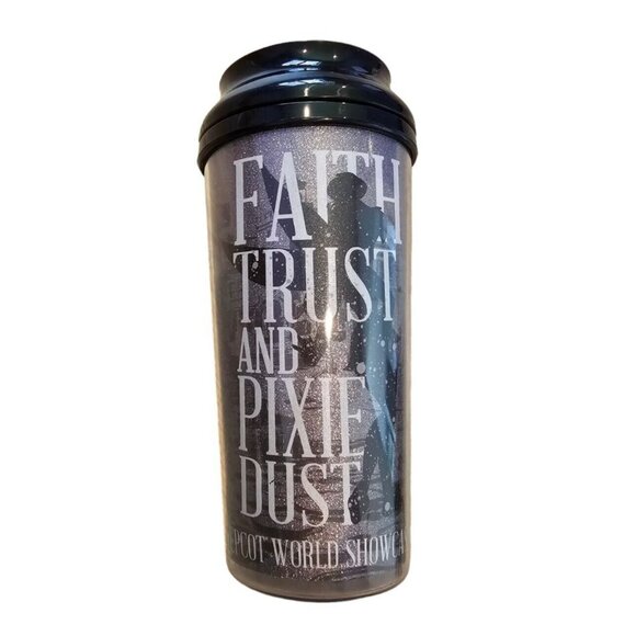 Disney Epcot World Showcase Faith Trust Pixie Dust Tinkerbell Glitter Tumbler - Picture 1 of 7